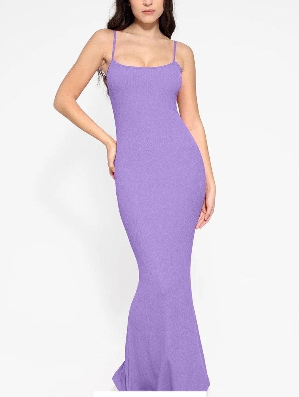 Excellent - Popilush Shapewear Dress Modal Slimming Maxi Slip Dress Purple XS